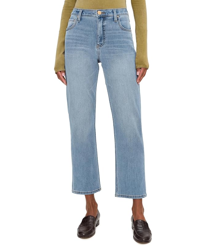 KUT from the Kloth Blair High-Rise Fab Ab New Straight Leg 5 Pocket in Certify