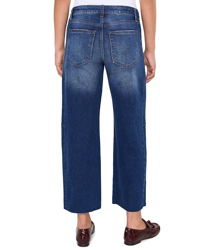 KUT from the Kloth Petite Meg High-Rise Wide Leg Side Panel Raw Hem in Curator - Image 4