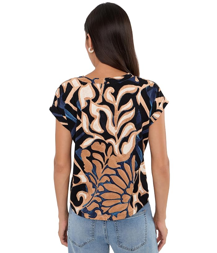 NIC+ZOE Petite Deco Blooms Cap Sleeve Tee - Image 4