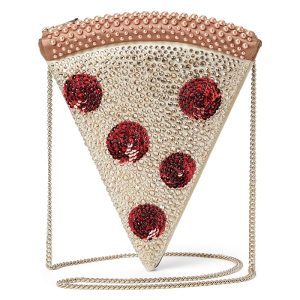 Kate Spade New York Slice Crystal Embellished Fabric 3-D Pizza Crossbody