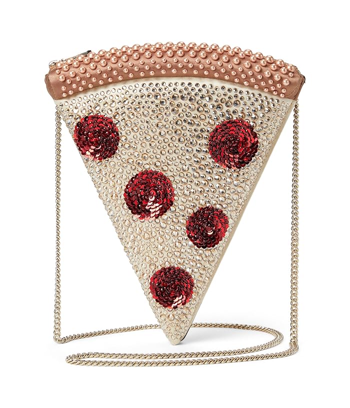 Kate Spade New York Slice Crystal Embellished Fabric 3-D Pizza Crossbody