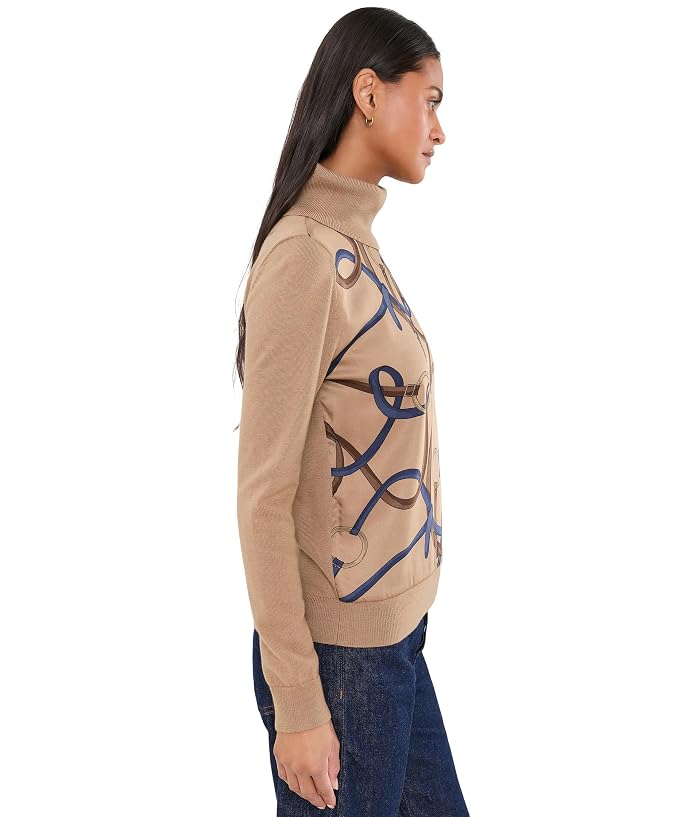 Lauren Ralph Lauren Belting-Print Turtleneck Sweater - Image 3