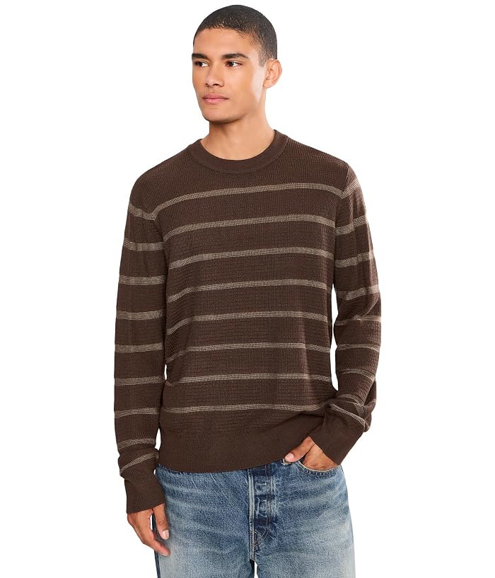 Liverpool Los Angeles Long Sleeve Crew Neck Stripe Sweater
