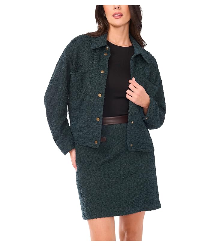 Vince Camuto Wide Sleeve Cropped Crew Neck Jacket