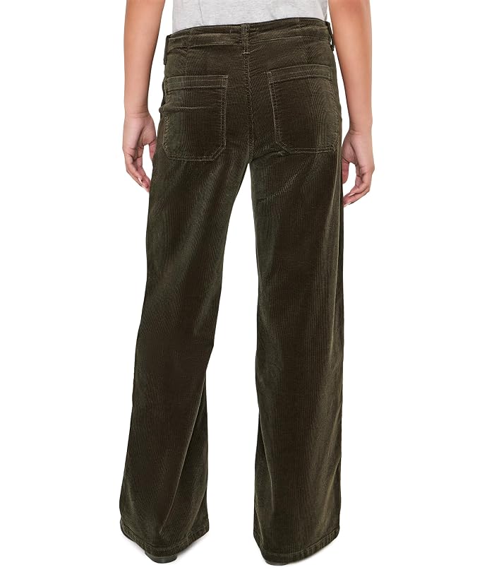 KUT from the Kloth Jeans - High-Rise Wide Leg - Corduory in Forest - Image 4
