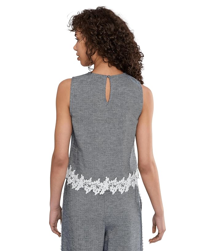CeCe Boxy Sleeveless Applique Top - Image 4