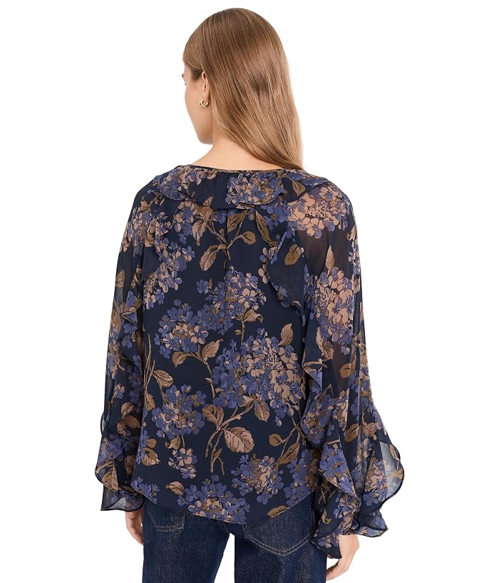 Lauren Ralph Lauren Petite Floral Ruffle-Trim Georgette Blouse - Image 4
