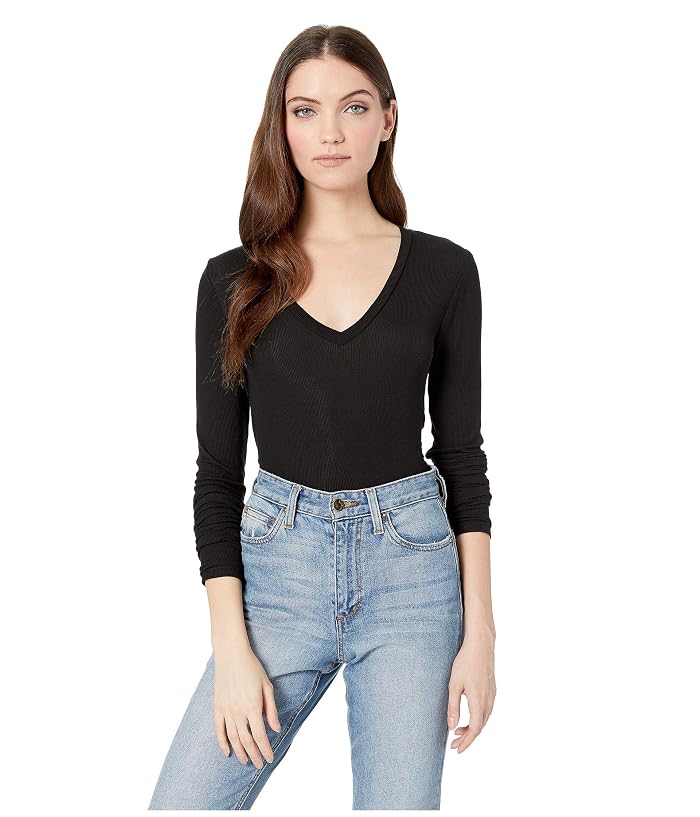 Splendid Valley 2x1 Rib Long Sleeve V-Neck