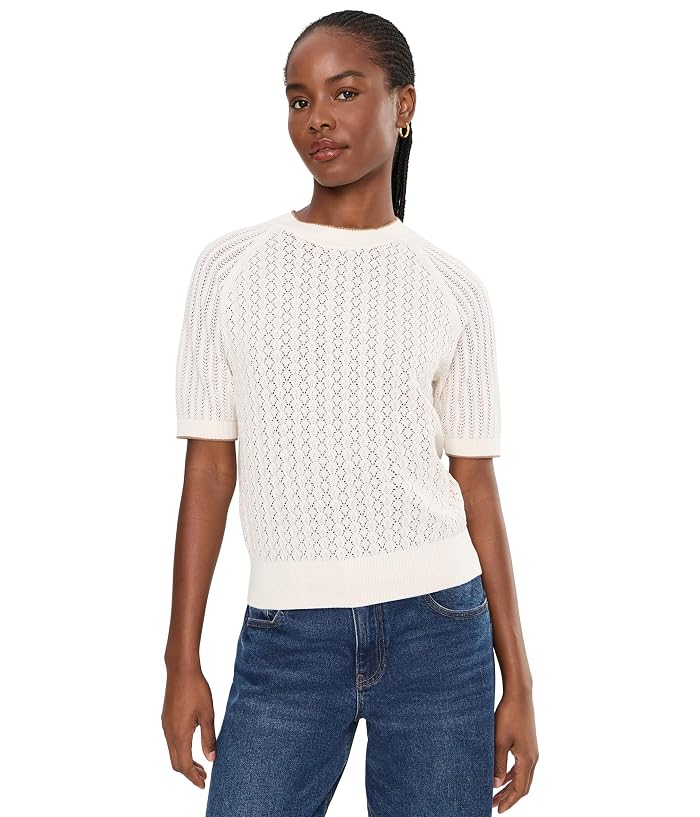 Lilla P Mixed Stitch Crew Neck Sweater