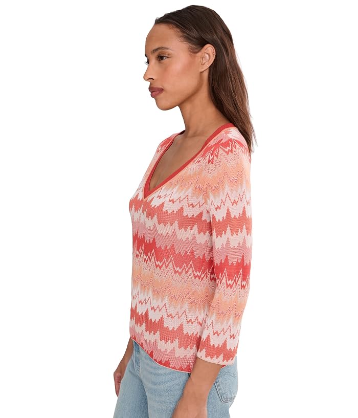 Liverpool Los Angeles 3/4 Sleeve V-Neck Sweater - Image 3