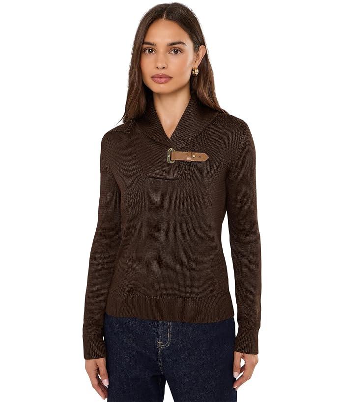 Lauren Ralph Lauren Buckle-Trim Cotton-Blend Sweater