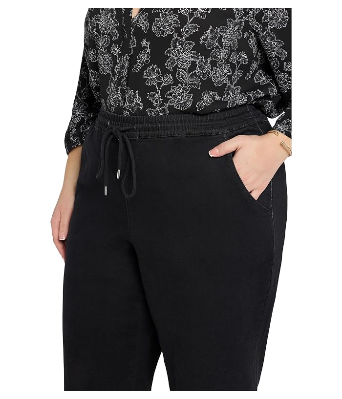 NYDJ Plus Size Relaxed Drawstring Pull-On Denim Pants - Image 4