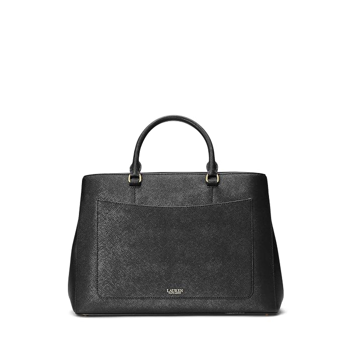 Lauren Ralph Lauren Crosshatch Leather Large Hanna Satchel - Image 2
