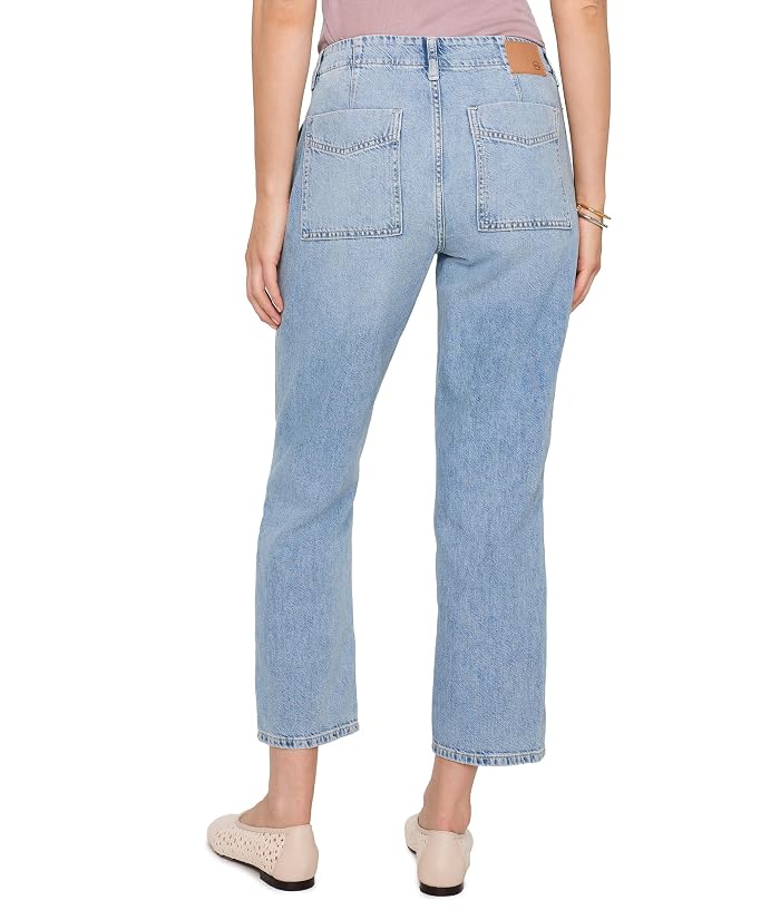 AG Jeans Analeigh Mid-Rise Utility Pants in Wine Garden - Image 4