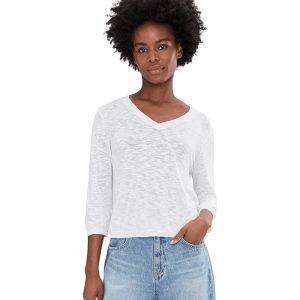 Mod-o-doc 3/4 Sleeve V-Neck Sweater