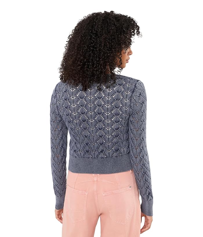 Free People Pretty In Pointelle Cardi - Image 4
