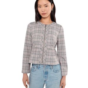 Liverpool Los Angeles Petite Zip Front Peplum Jacket