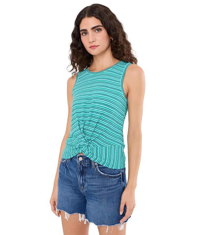 Liverpool Los Angeles Sleeveless Crew Neck Twist Front Knit Top