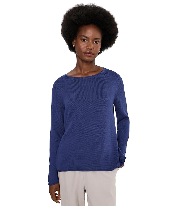 Eileen Fisher Peruvian Organic Cotton Cord Bateau Neck Sweater