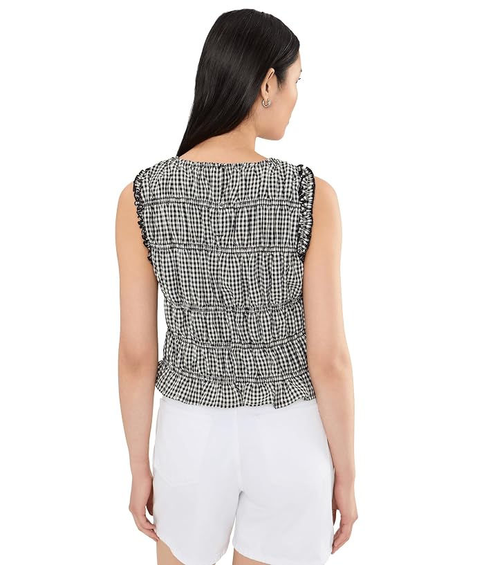 Vince Camuto Shirred Tan With Seam And Ruffle Along Armhole - Image 4