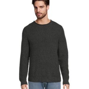 L.L.Bean Organic Cotton Waffle Sweater Rollneck Crew
