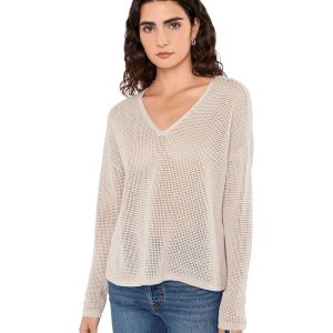 Eileen Fisher Organic Linen Cotton V-Neck Sweater