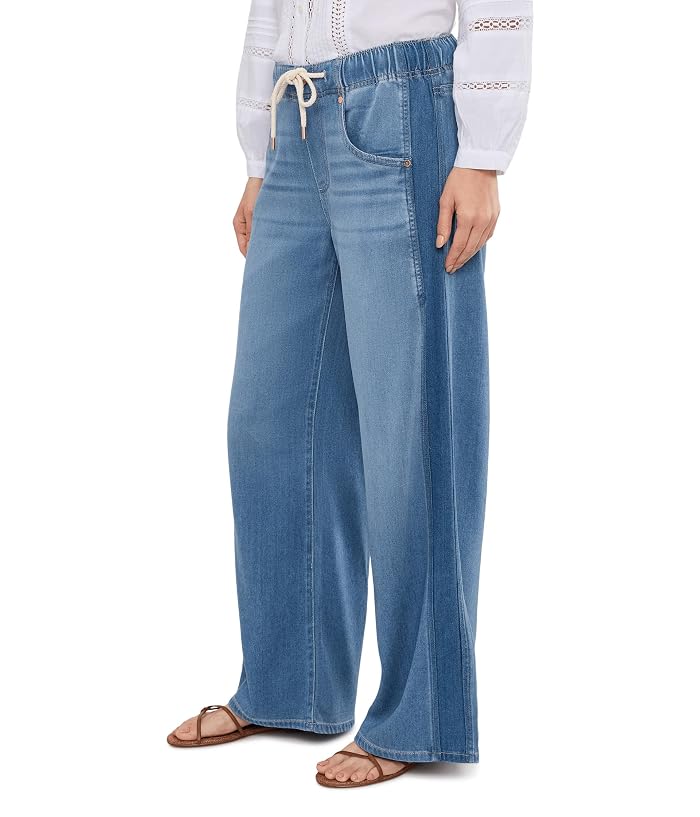 Liverpool Los Angeles Mid-Rise Tie Front Shadow Stripe Pull-on Wide Leg Jeans 30" Inseam - Image 3