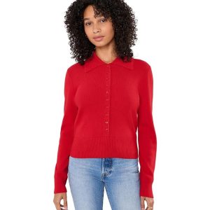 525 america Millicent Extended Placket Collared Pullover