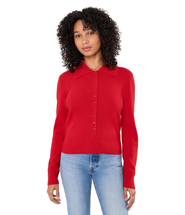 525 america Millicent Extended Placket Collared Pullover