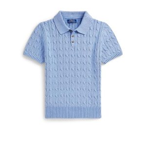 Polo Ralph Lauren Kids Cable-Knit Cotton Polo Sweater (Big Kid)