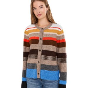 Michael Stars Irene Crew Neck Long Sleeve Cardigan