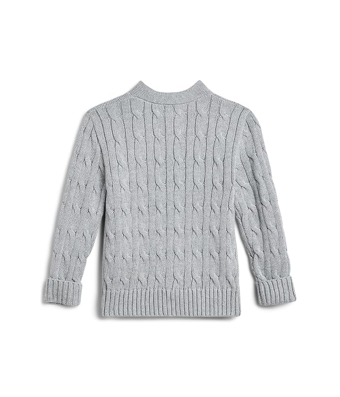 Polo Ralph Lauren Kids Cable-Knit Cotton V-Neck Cardigan (Infant) - Image 2