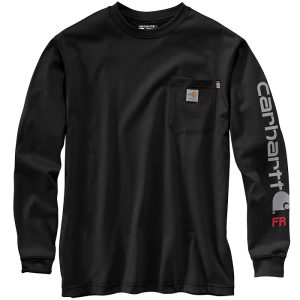 Carhartt Flame Resistant Force Original Fit Midweight Long Sleeve Signature Sleeve Logo T-Shirt
