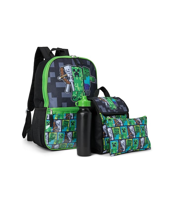 BIOWORLD Kids Minecraft 5-piece School Backpack Set (little Kid/Big Kid)