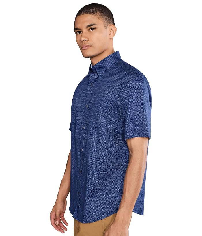 Johnston & Murphy Logan Printed Cotton Short-sleeve Shirt - Image 3