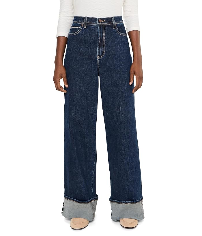 Liverpool Los Angeles Morgan High-Rise Selvedge Cuffed Wide Leg Jeans
