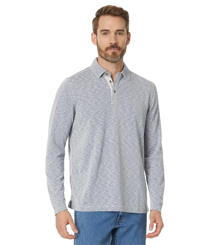 Johnston & Murphy Vintage Slub Long-Sleeve Polo