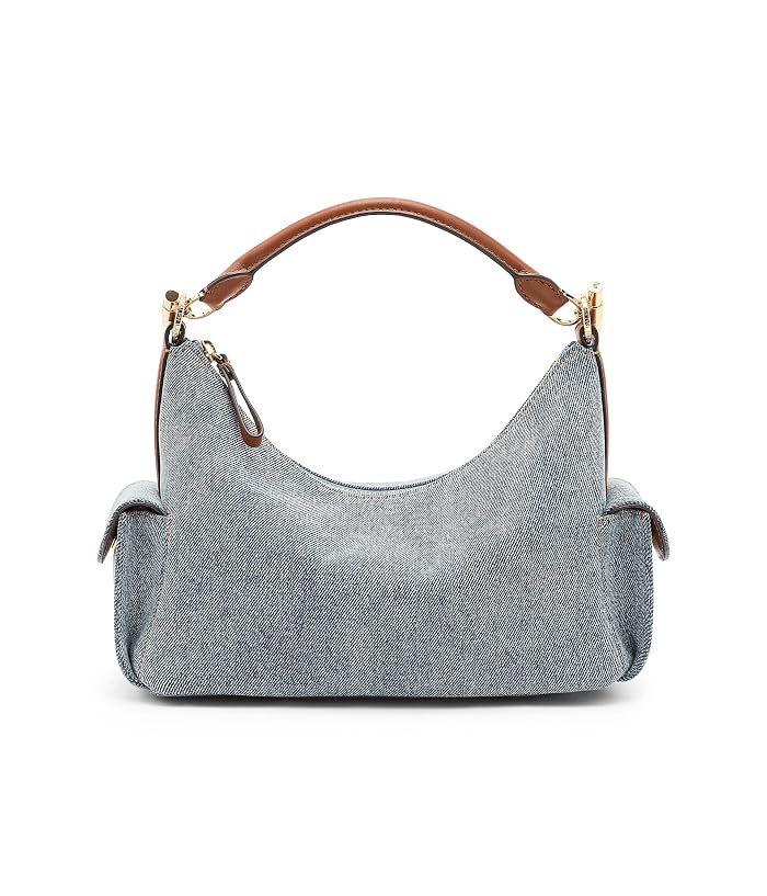 Lauren Ralph Lauren Washed Denim Small Blaike Shoulder Bag