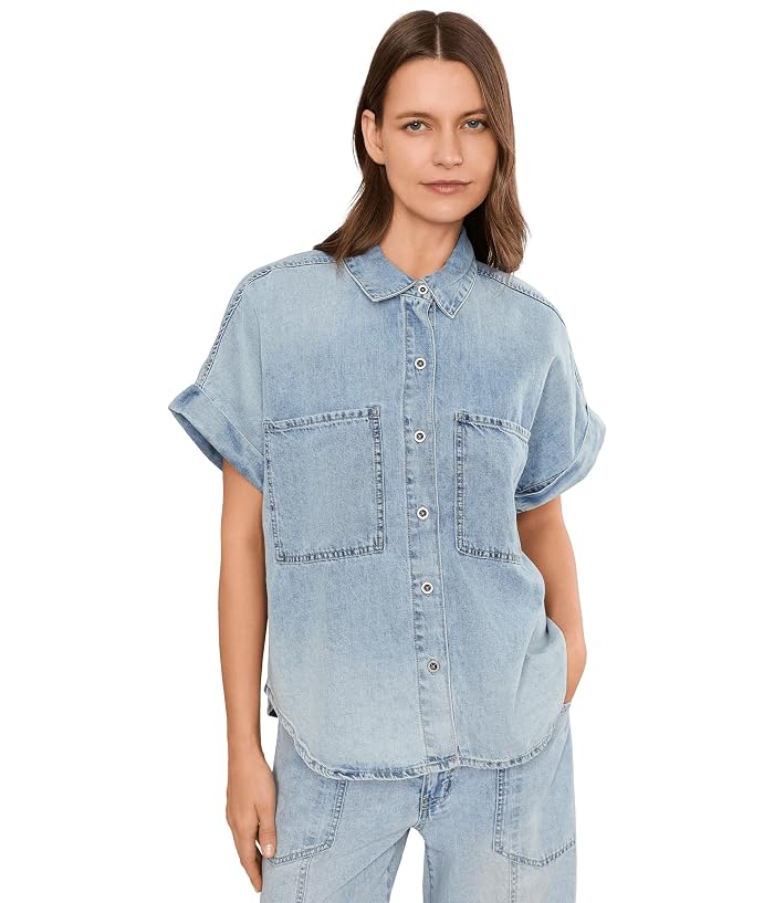 DAZE Shore Top Rolled Sleeve Top