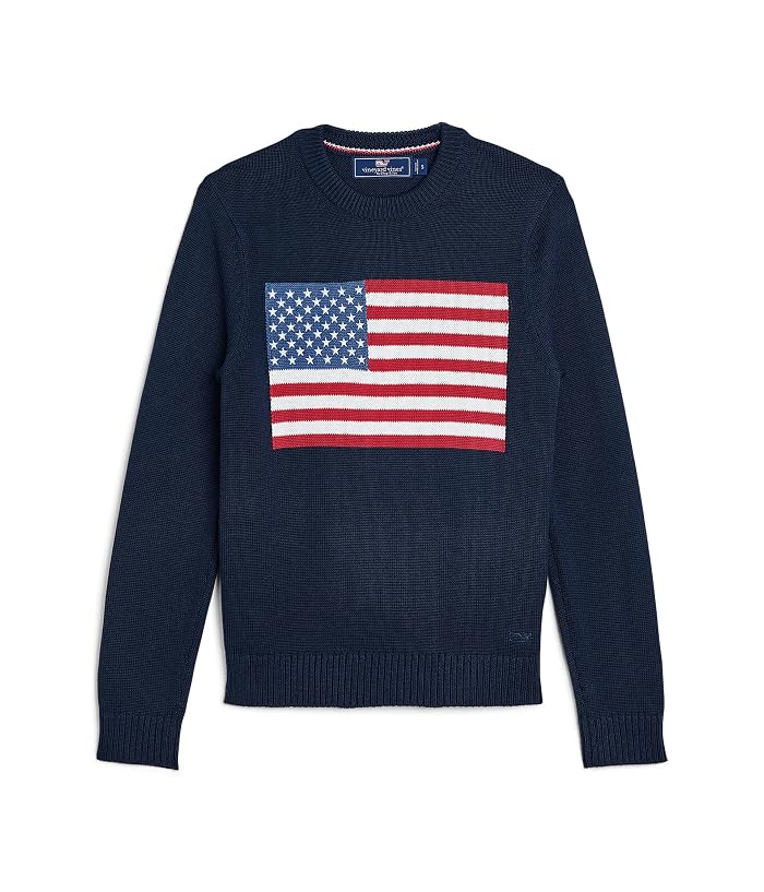 Vineyard Vines Kids American Flag Crew Neck (Toddler/Little Kid/Big Kid)