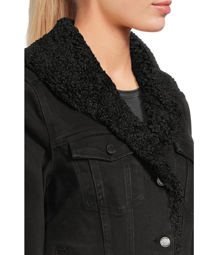 Liverpool Los Angeles Sherpa Collar Stretch Denim Trucker Jacket - Image 4