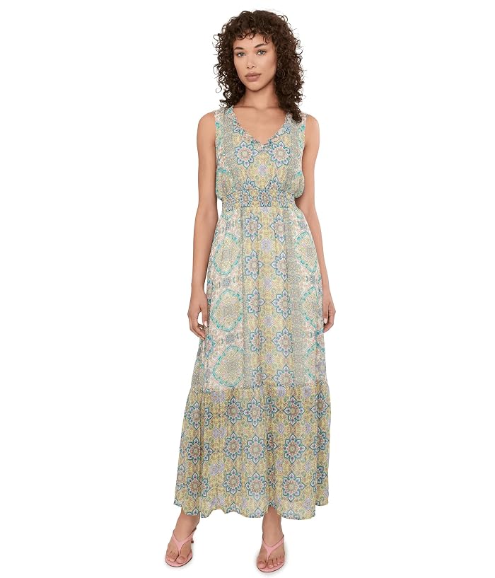 Liverpool Los Angeles Sleeveless Smocked Waist Woven Maxi Dress