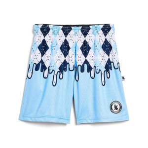 FLOW SOCIETY Drip Blue Argyle 5 Inch Shorts (Little Kid/Big Kid)