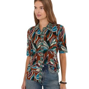 Johnny Was The Janie Favorite Fitted Elbow Sleeve Button-Down