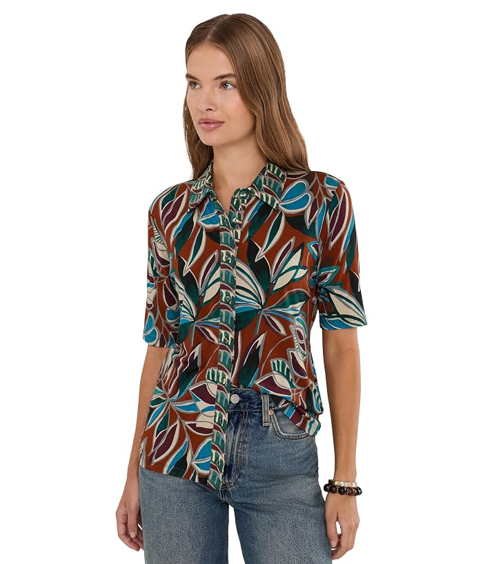 Johnny Was The Janie Favorite Fitted Elbow Sleeve Button-Down