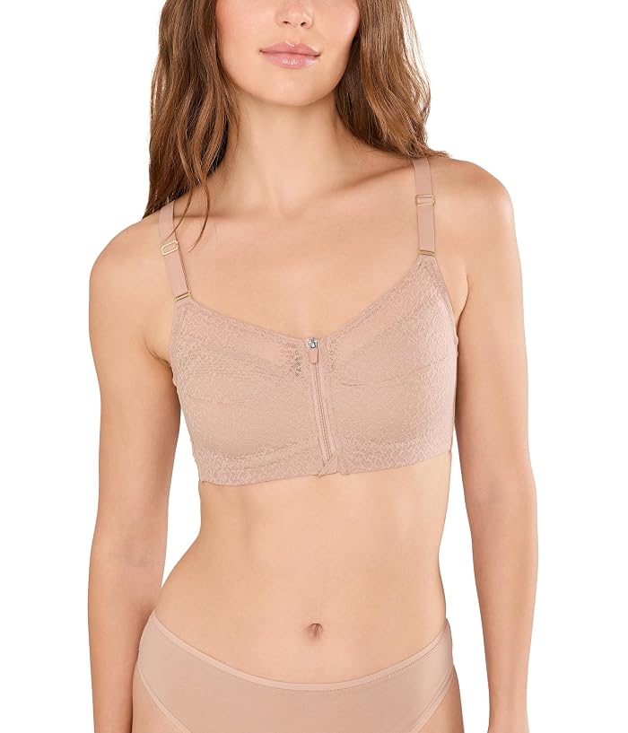 Natori Pretty Smooth Zip Front Close Pocketed Wireless Bra