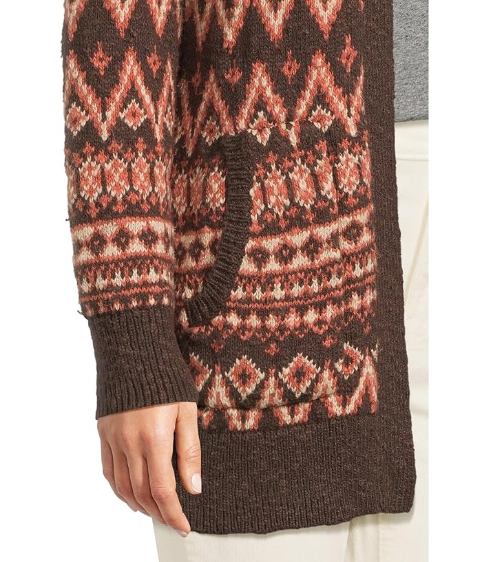 L.L.Bean Cotton Ragg Sweaters Open Cardigan Fair Isle - Image 4
