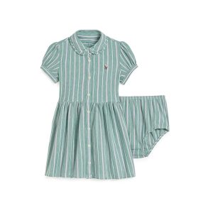 Polo Ralph Lauren Kids Striped Knit Oxford Shirtdress & Bloomer (Infant)