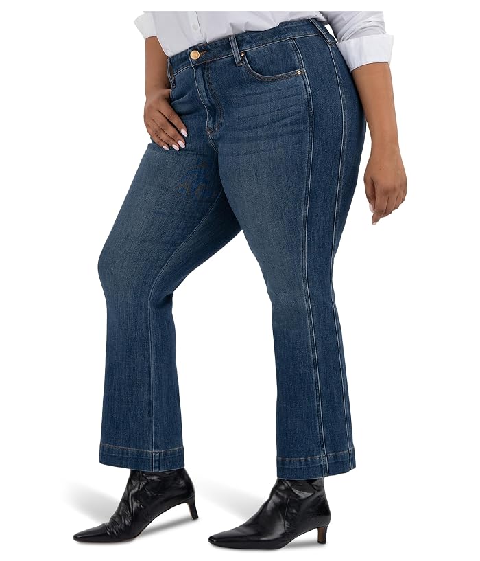 KUT from the Kloth Plus Size Natalie High-rise Bootcut Side Inset-wide Hem - Image 3