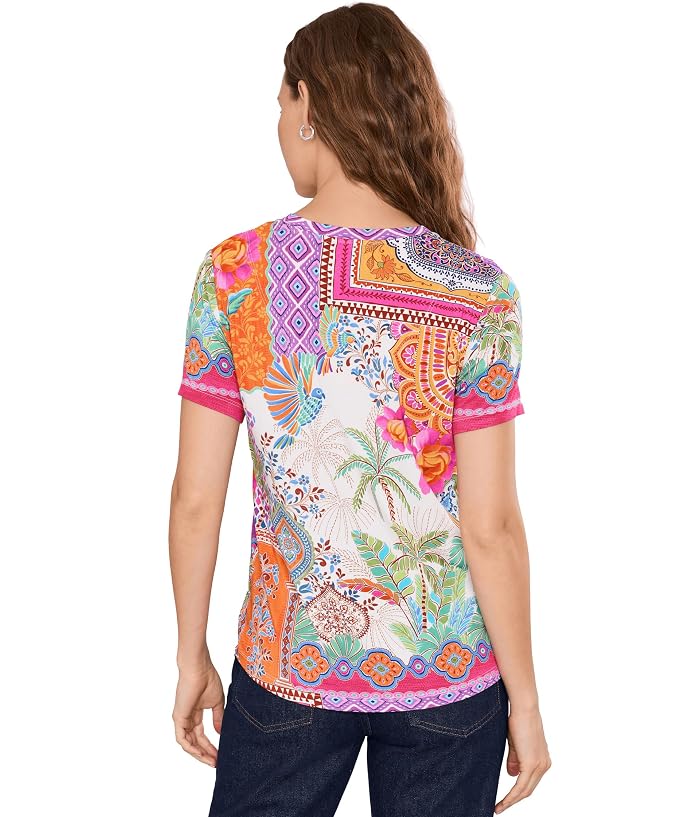 Johnny Was The Janie Favorite Short Sleeve V-Neck Swing Tee - Image 4
